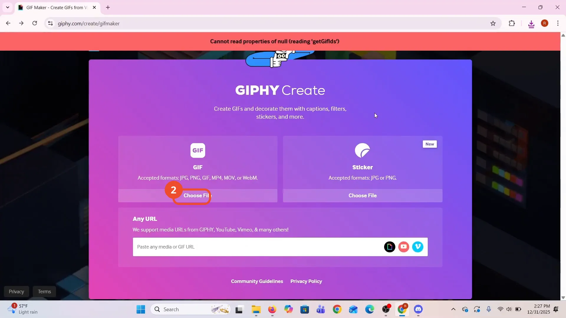 Choose the video file