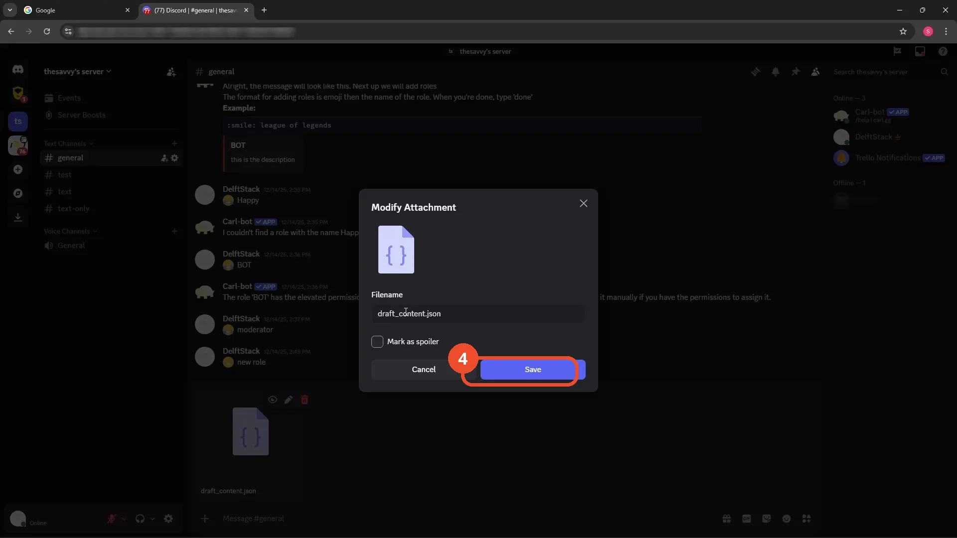 Review the attachment and save