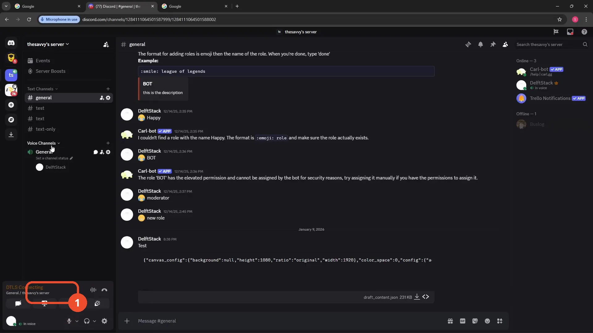 Click Share Your Screen in the voice panel