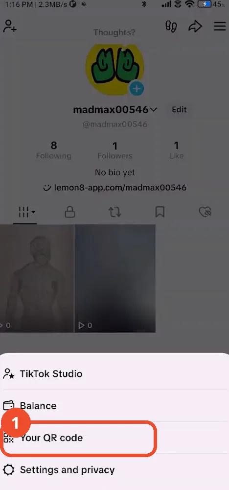 Open Settings and privacy
