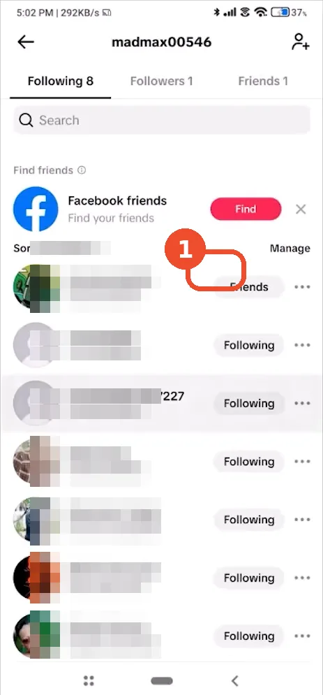 Check you follow each other