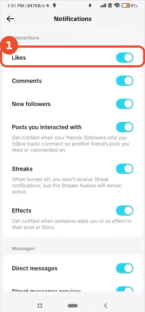 Turn on in-app notifications