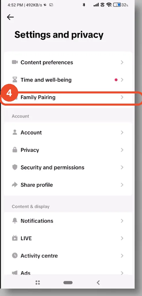Check Family Pairing