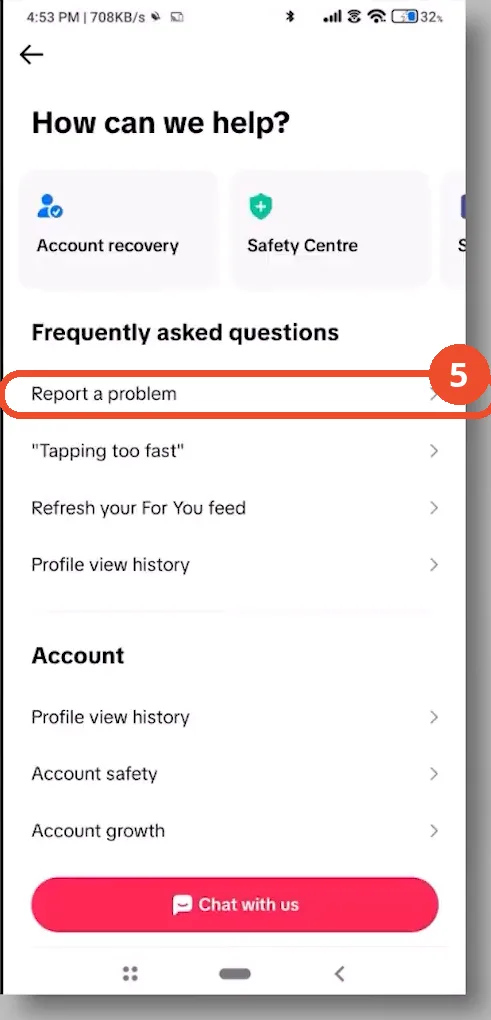 Appeal a wrong birth date via Report a problem