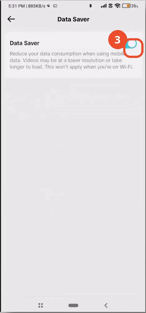 Turn Data Saver off