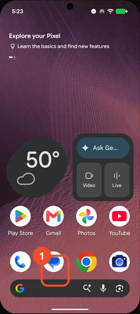 Open Google Messages