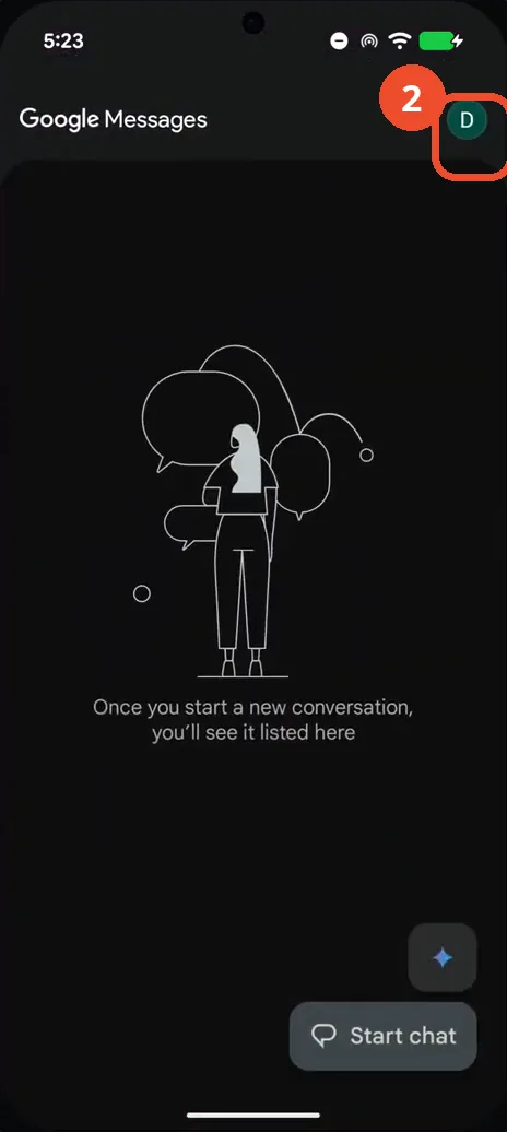 Tap your profile icon