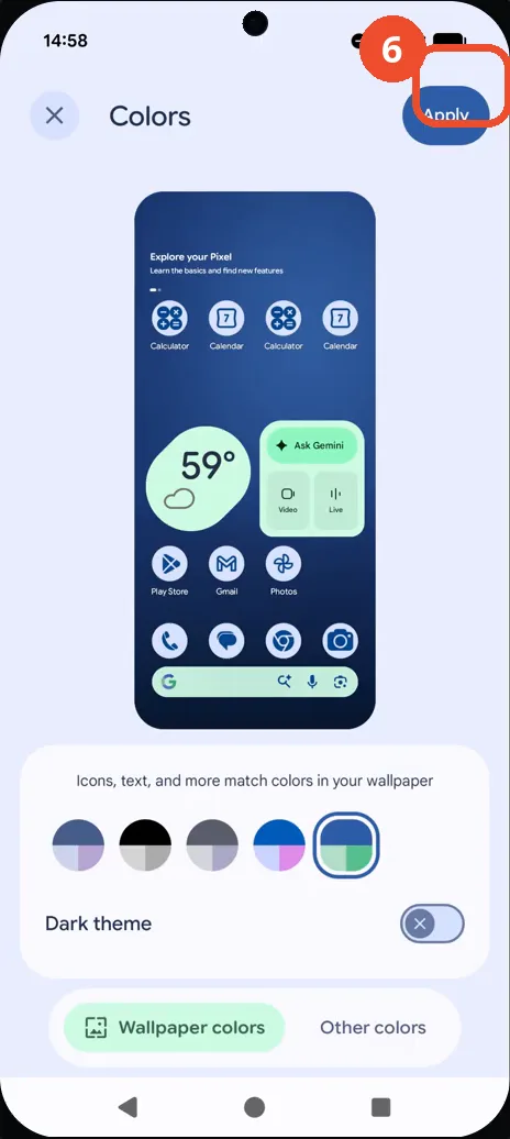 Tap Apply