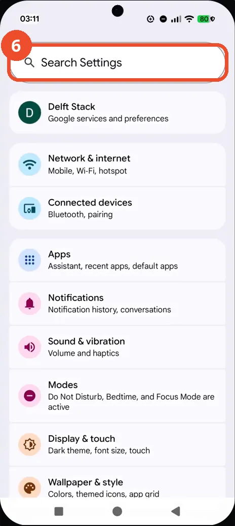 Search Settings for VoLTE