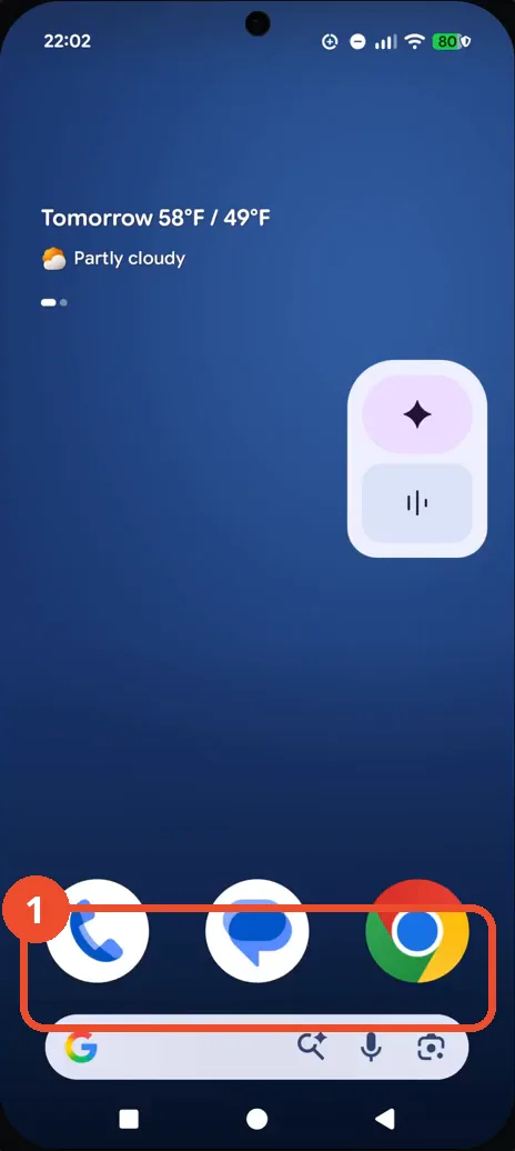 Swipe up from the Home screen