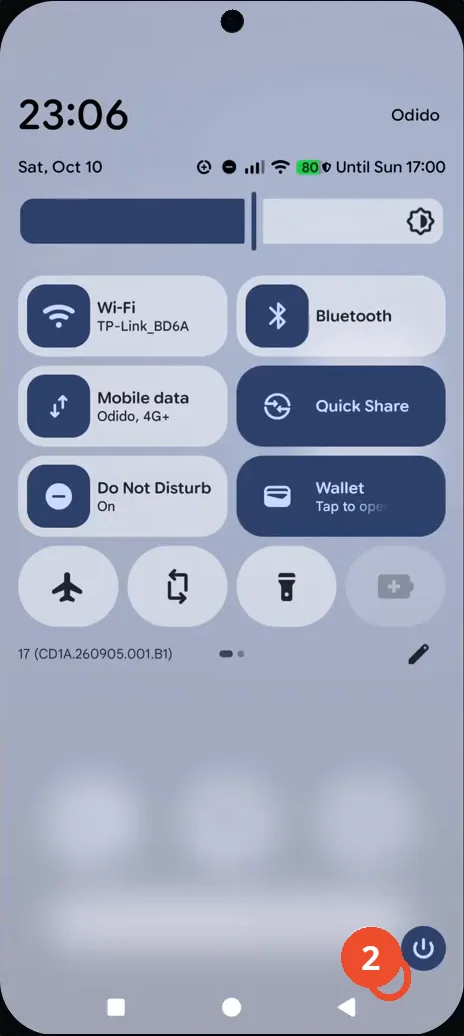 Tap the Settings gear