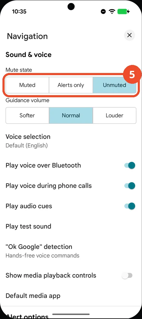 Tap Unmuted under Mute state so it is selected