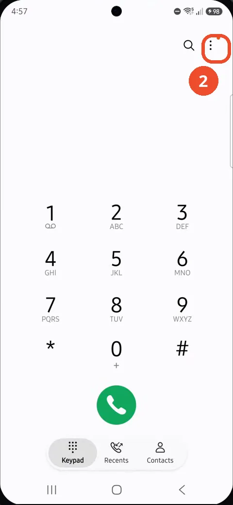 Tap the three-dot menu