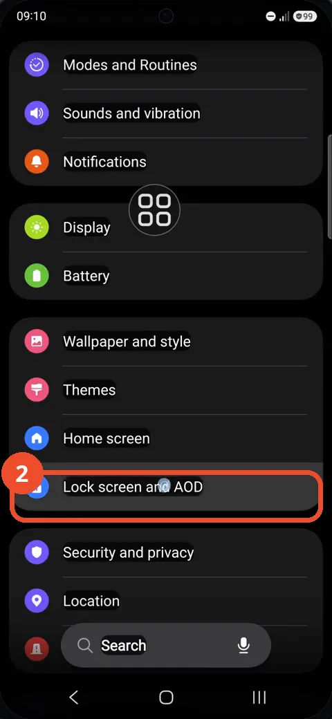 Open Lock screen and AOD