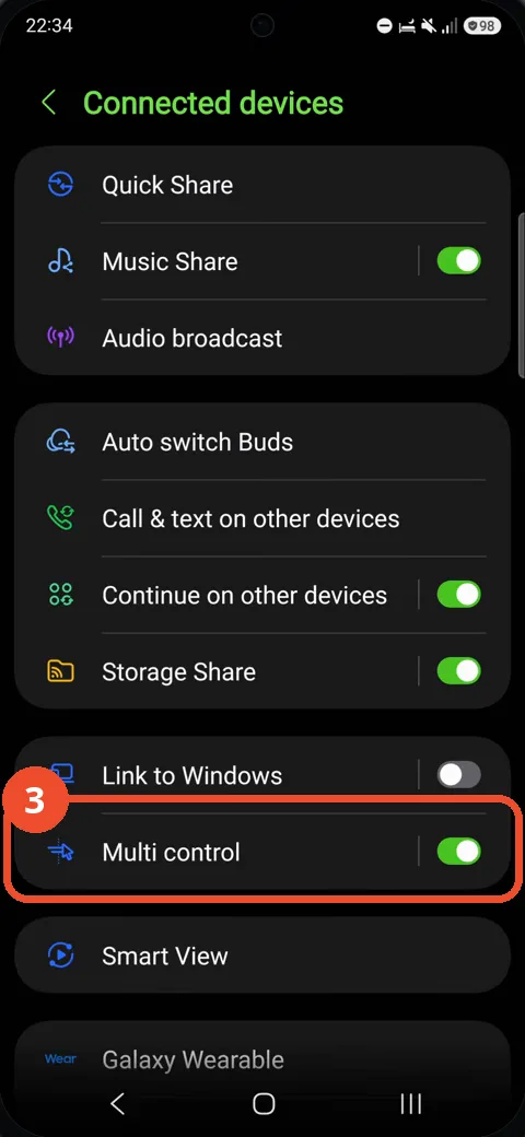 Tap Multi control in Connected devices