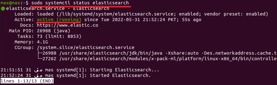 在 windows 和 ubuntu 上安装和使用 elasticsearch - ubuntu 上的 elasticsearch 状态